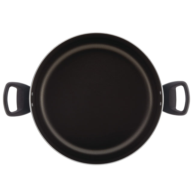 Marmite antiadhésive Farberware avec couvercle, 9,9 litres – Noir