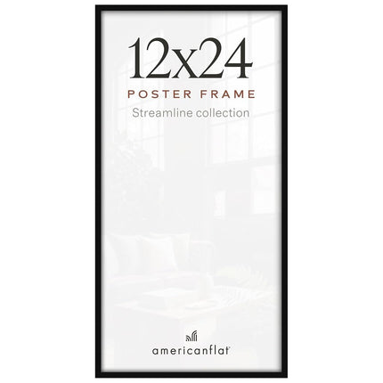 Americanflat 12x24 Picture Frame with Polished Ple