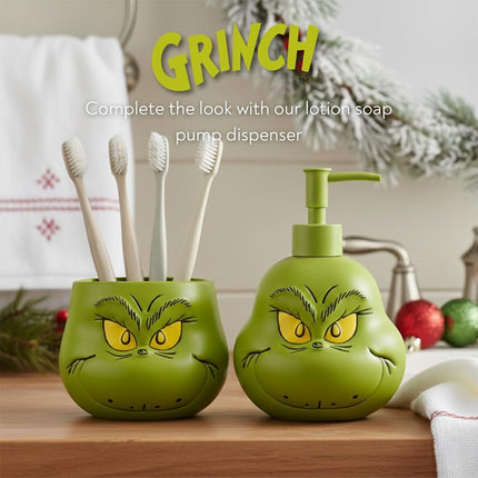 Collectibles Dr. Seuss' The Grinch Holiday Christmas Toothbrush Holder - Makeup Brushes/Pens Tumbler, (Officially Licensed Product) by Franco
