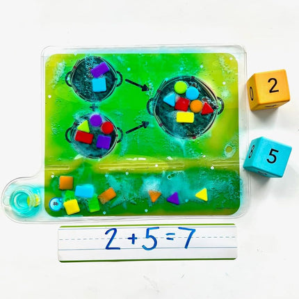 Learning Resources Colours & Shapes Sensory Pad, Reusable Sensory Bag for Kids, Fine Motor Skills Toy, 16 Fine Motor Activities, 24 Plastic Shapes, Ages 3+, Multicolou