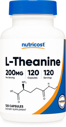 Nutricost L-Theanine 200mg, 120 Capsules - Non-GMO