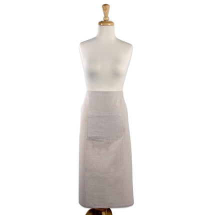 DII 100% Cotton Solid Chambray Kitchen Set, Bistro Apron, Natural, 1 Piece