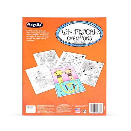 Crayola Whimsical Creations Adult Coloring Book (40 Pages), 8x10, Perforated, Gift for Teens & Adults