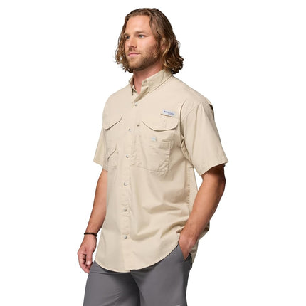 Columbia Men's Standard Bonehead SS Shirt, Fossil, X-Small, Fossil, XS