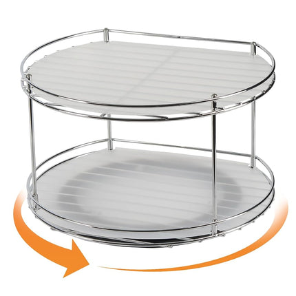 J JACKCUBE DESIGN 2 Tier Lazy Susan Turntable Cabi