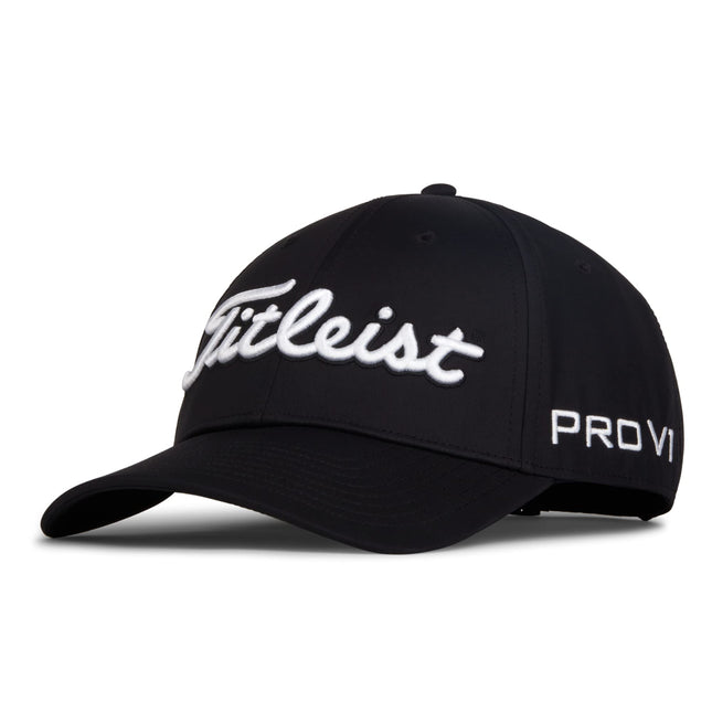 Gorra de golf Titleist Tour Performance para hombre, talla estándar, negro/blanco