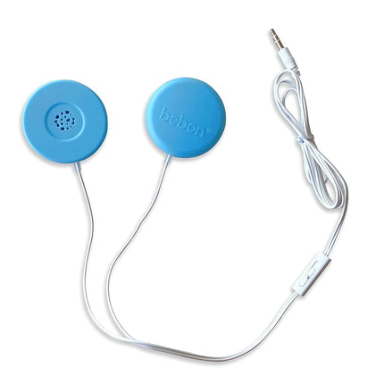Auriculares para el Vientre de la Madre – Reproduce y Comparte Música, Sonidos y Voces al Útero – Sistema de Altavoces Premium para el Vientre del Bebé – Incluye la aplicación bebon Tunes (iOS y Android) (Azul)