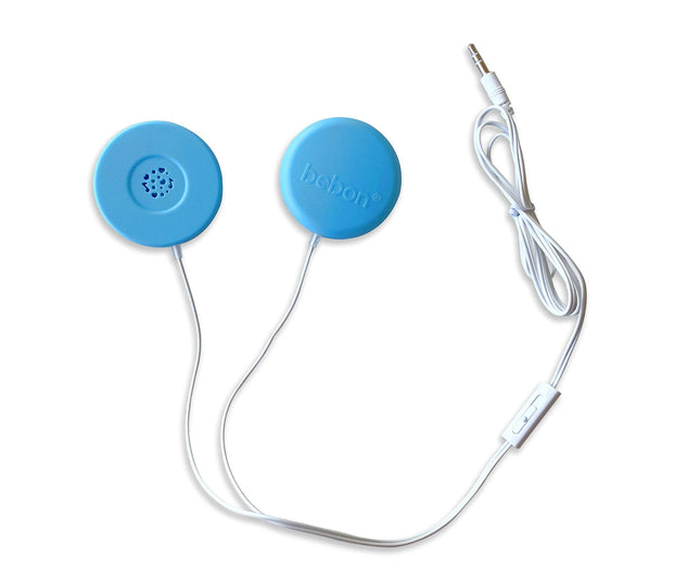 Auriculares para el Vientre de la Madre – Reproduce y Comparte Música, Sonidos y Voces al Útero – Sistema de Altavoces Premium para el Vientre del Bebé – Incluye la aplicación bebon Tunes (iOS y Android) (Azul)