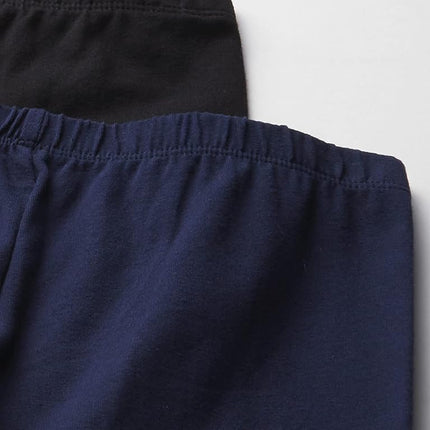 Lot de 2 leggings pour filles The Children's Place, noir/bleu marée, petite taille