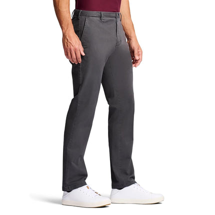 Izod Men's Saltwater Stretch-Chinohose mit Flacher Vorderseite, Gerade Passform Casual Pants, Asphalt, 40 W/32 L