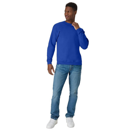 Hanes Men's EcoSmart Fleece, Cotton-Blend Pullover, Crewneck Sweatshirt, 1 Or 2 Pack Available, Deep Royal-1 Pack, 4XL