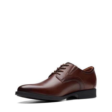 Clarks Men's, Whiddon Plain Toe Oxford, Mahogany Leather, 8.5 UK