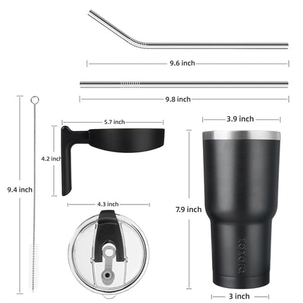 BJPKPK 900 ml Tumbler with Handle & Straw, Insulated Stainless Steel Mug