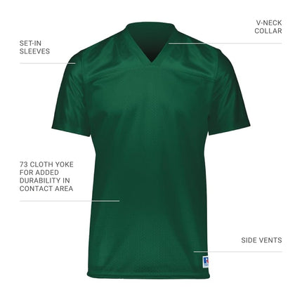 Russell Athletic Boys Youth Solid Flag Football Jersey Dark Green