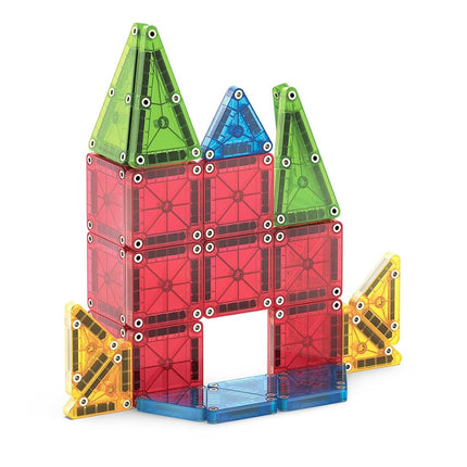 Magna-Tiles microMAGS 26-Piece Travel Magnetic Construction Set – Bold Colors, The Original Magnetic Building Brand