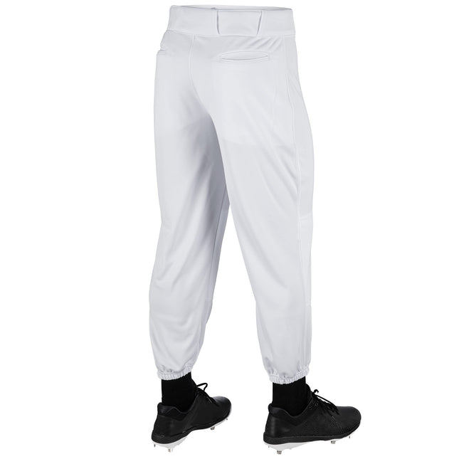 CHAMPRO Traditional Fit Triple Crown Classic Baseball Pants in Solid Color with Reinforced Sliding Areas, White, Medium