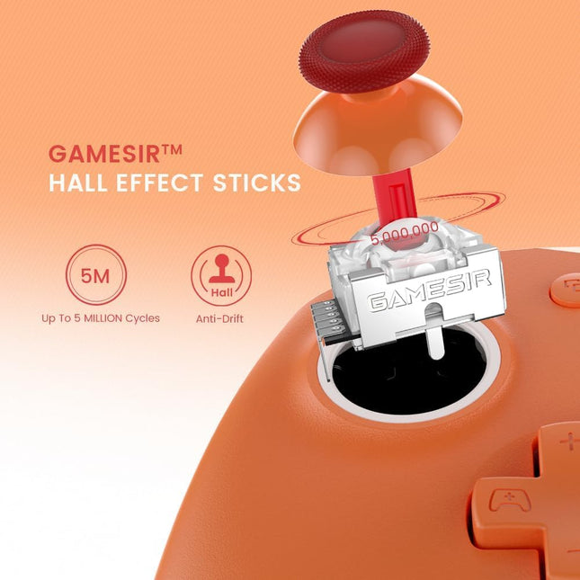 GameSir G7 SE Wired Controller for Xbox Series X|S, Xbox One & Windows 10/11, Plug and Play Gaming Gamepad with Hall Effect Joysticks/Hall Trigger, 3.5mm Audio Jack (Orange) [video game]