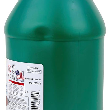 CRAYOLA Washable Green Paint, 1 Gallon Size, Painting Supplies in Bulk