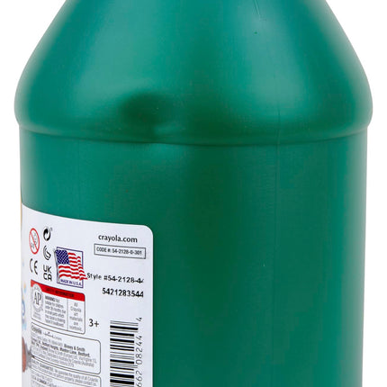 CRAYOLA Washable Green Paint, 1 Gallon Size, Painting Supplies in Bulk