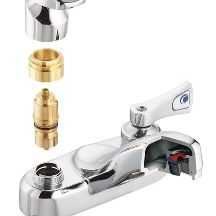 Moen 8886 Commercial M-Press Two-Handle 4-Inch Centerset Metering Lavatory Faucet, Chrome