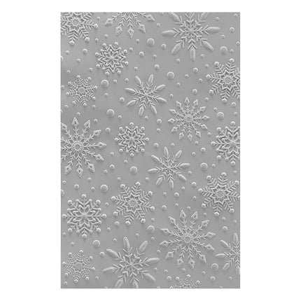 Spellbinders 3D Embossing Folder 5.5"x8.5"-Flurry of Snowflakes, ONE