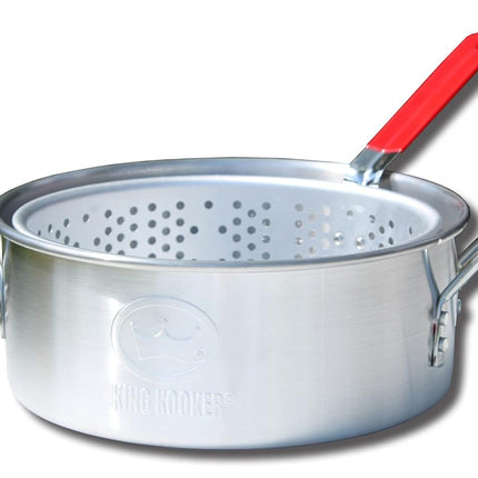 King Kooker KK2 10-Quart Aluminum Fry Pan with Basket , Silver