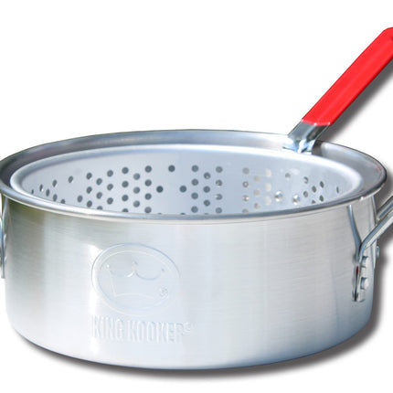 King Kooker KK2 10-Quart Aluminum Fry Pan with Bas