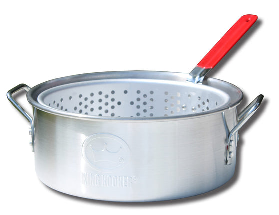 King Kooker KK2 10-Quart Aluminum Fry Pan with Bas