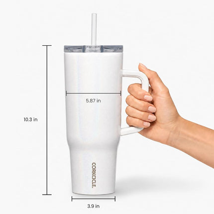 Corkcicle Cruiser Insulated Tumbler - Keeps Drinks Cold 20 Hours - Triple-Insulated Stainless Steel - Spill-Proof Lid - Summer Drinkware Gift - Keeps Drinks Ice Cold - 40 oz - River Rock