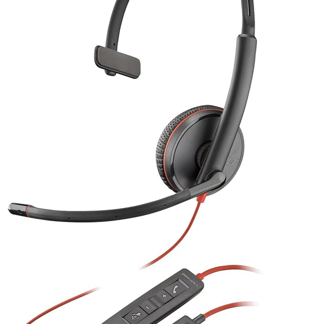 Plantronics Blackwire 3200 Mono Corded UC Headset With USB & 3.5mm Smart Phone Connectivity