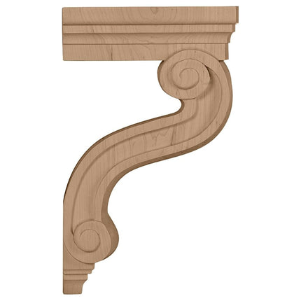 Ekena COR03X08X13HARW 3 7/8-Inch Width x 8-Inch Depth x 13-Inch Height Los Angeles Hollow Back Corbel - Rubber Wood