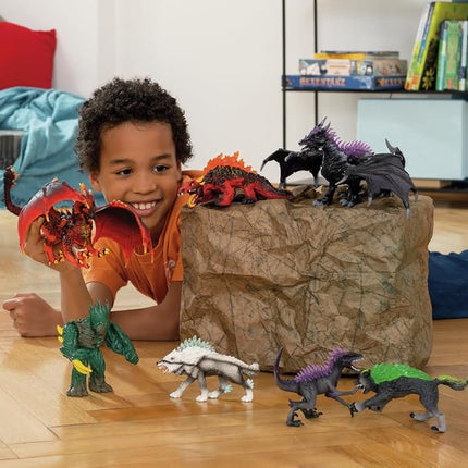 Schleich Eldrador Creatures - 6" Stone Wolf Figurine - Fun Fantasy Animal Figure for Imaginative Play for Boys and Girls - Durable Rock Beast Toy - Cool Monster Toys for Kids Ages 7+ | 70153