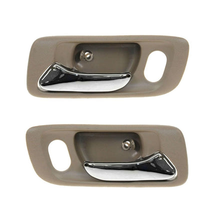 TRQ Beige Front Interior Door Handle Pair Set for 