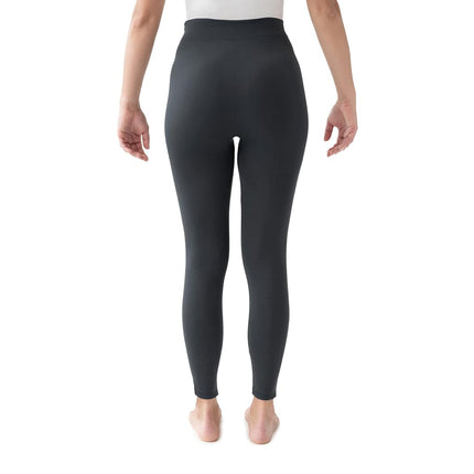 MUK LUKS Women's 2 Pack of Leggings Hosiery, Charcoal/Black, Medium/Large (Pack of 2)