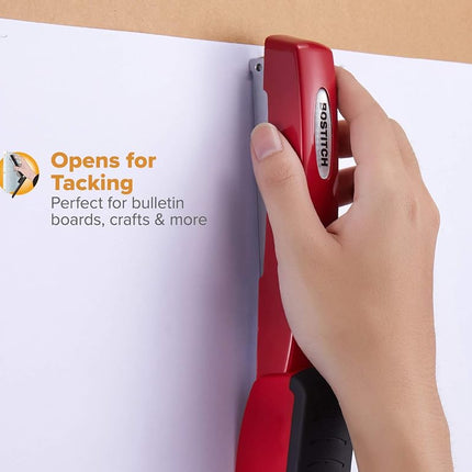 Bostitch Professional All-Metal Executive Stapler, 20 Sheet Capacity, Red