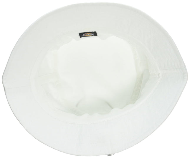 Dickies Men's Script Logo Canvas Bucket Hat, White, One Size
