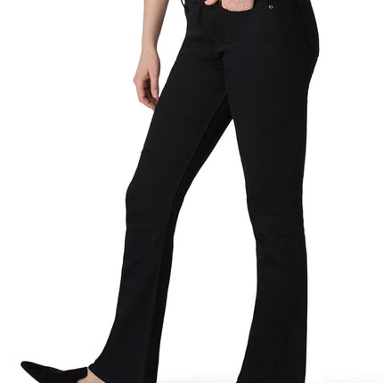 Lee Women's Regular Fit Straight Jeans, Black, 18 Long