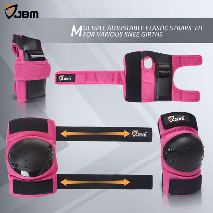JBM Adult & Kids Knee Pads Elbow Pads and Wrist Guards for Inline Skating, Roller Skating, Skateboarding, Scootering