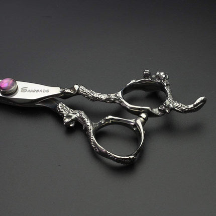 SHARONDS 7'' 7.5'' 8'' Professional Hairdressing Scissors Barber Salon Hair Cutting Dragon Shears (Large) Gold