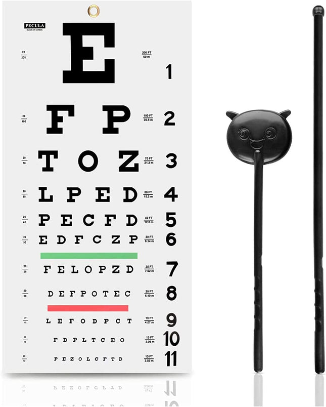 PECULA Snellen Eye Chart, Wall Chart, 22 in x 11 i