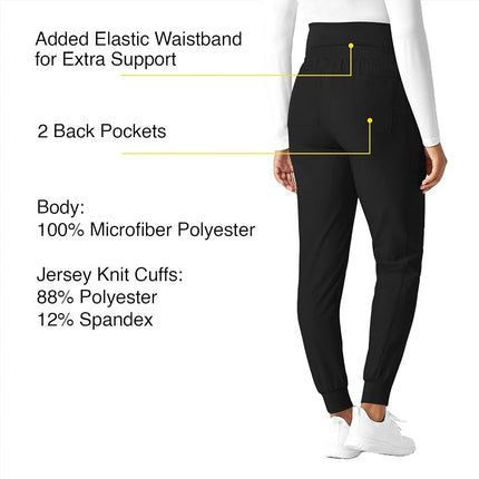 WonderWink Women's Maternity Jogger Pant, Black, Large