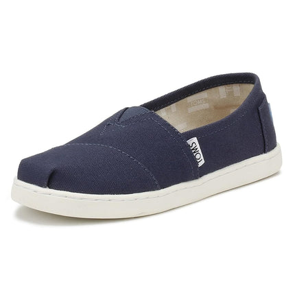 TOMS YOUTH ALPARGATA Navy Canvas UK13.0