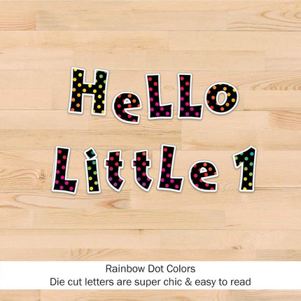 Barker Creek Letter Pop-Outs, 4" Over The Rainbow, Multicolor Designer Letters for Bulletin Boards, Breakrooms, Reception Areas, Signs, Displays, and More! 4", 255 Characters per Set (1712)