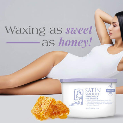 Satin Smooth Honey Wax with Vitamin E For Women 14 oz Wax