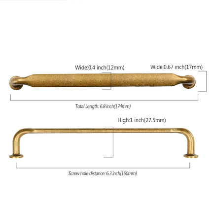 Asidrama 10 Pack 6.3 Inch(160mm) Antique Brass Kitchen Cabinet Handles, Cabinet Pulls Vintage Retro Kitchen Cabinet Hardware for Cupboard Drawer Pulls