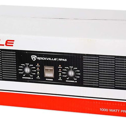 Rockville RPA5 1000 Watt Peak / 500w RMS 2 Channel Power Amplifier Pro/DJ Amp
