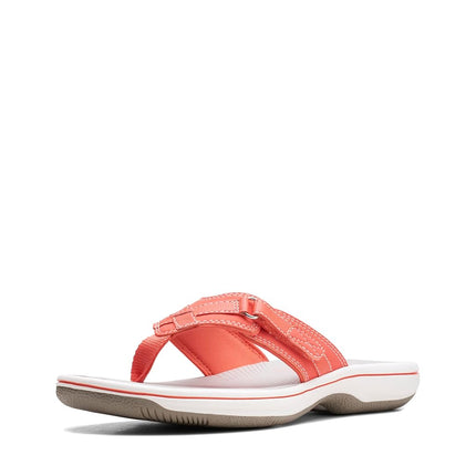 Clarks Women's Breeze Sea Flip-Flop, Bright Coral 
