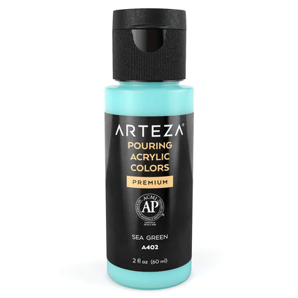 ARTEZA Acrylic Pouring Paint - 2oz Sea Green, High