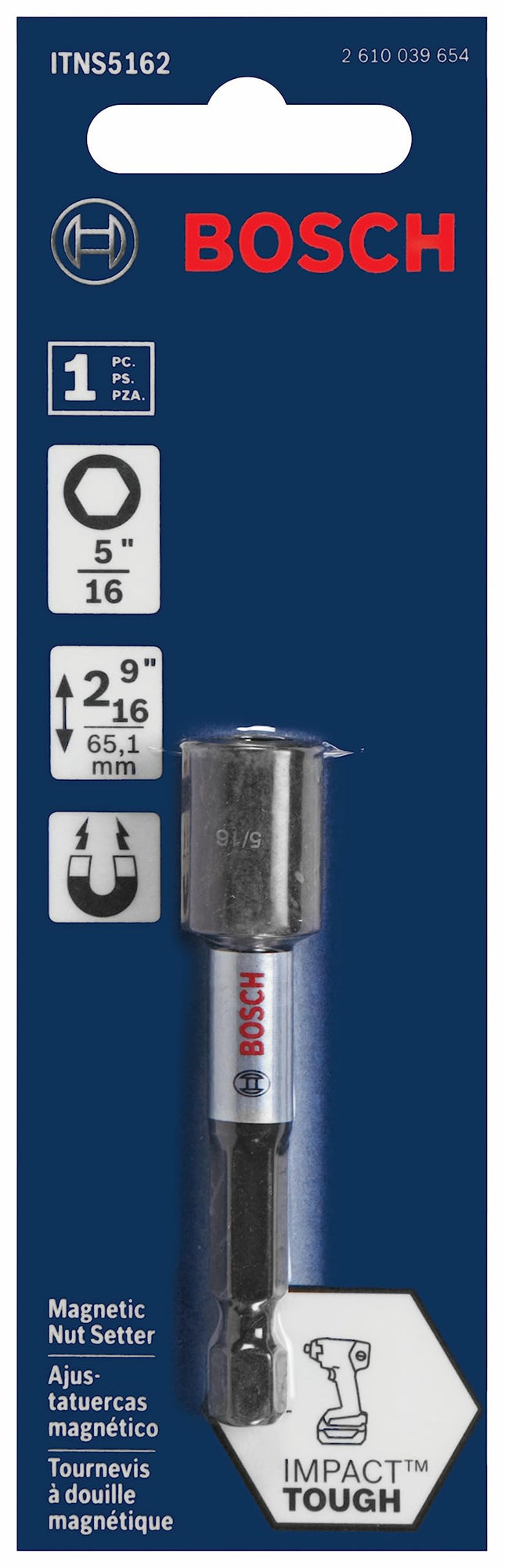 BOSCH ITNS5162 1-Piece 2-9/16 In. x 5/16 In. Impact Tough Nutsetter