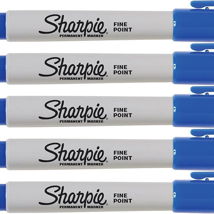 Sharpie Blue Markers, Fine Point Tip, Permanent Ma